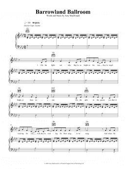page one of Barrowland Ballroom (Piano, Vocal & Guitar Chords (Right-Hand Melody))
