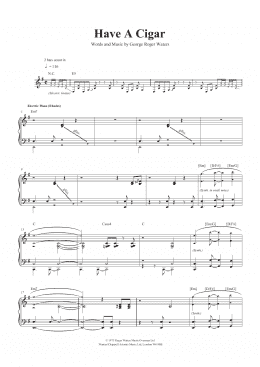 page one of Have A Cigar (Piano & Vocal)