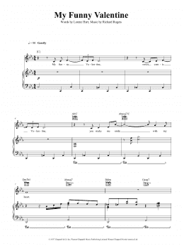 page one of My Funny Valentine (Piano, Vocal & Guitar Chords (Right-Hand Melody))