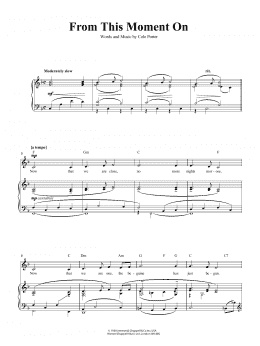 page one of From This Moment On (from Kiss Me, Kate) (Piano, Vocal & Guitar Chords (Right-Hand Melody))