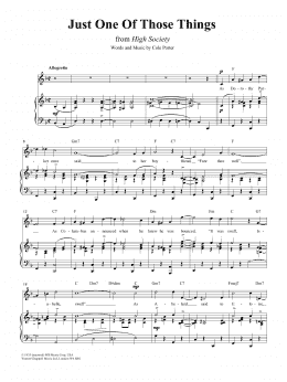page one of Just One Of Those Things (Piano, Vocal & Guitar Chords (Right-Hand Melody))
