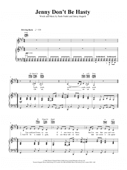 page one of Jenny Don't Be Hasty (Piano, Vocal & Guitar Chords (Right-Hand Melody))