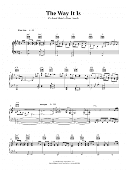 page one of The Way It Is (Piano, Vocal & Guitar Chords (Right-Hand Melody))