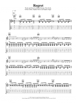 page one of Regret (Guitar Tab)