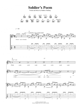page one of Soldier's Poem (Guitar Tab)