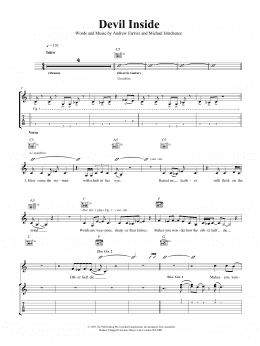 page one of Devil Inside (Guitar Tab)