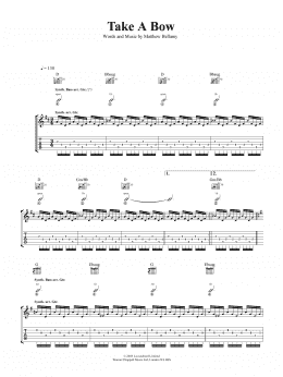 page one of Take A Bow (Guitar Tab)