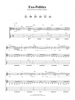 page one of Exo-Politics (Guitar Tab)