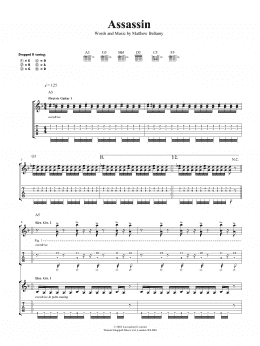page one of Assassin (Guitar Tab)