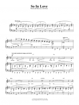 page one of So In Love (from Kiss Me, Kate) (Piano, Vocal & Guitar Chords (Right-Hand Melody))