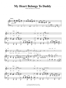 page one of My Heart Belongs To Daddy (Piano, Vocal & Guitar Chords (Right-Hand Melody))