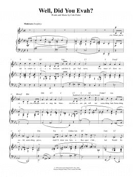 page one of Well, Did You Evah (Piano, Vocal & Guitar Chords (Right-Hand Melody))