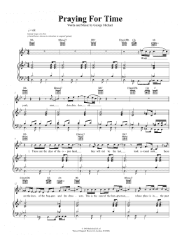 page one of Praying For Time (Piano, Vocal & Guitar Chords (Right-Hand Melody))
