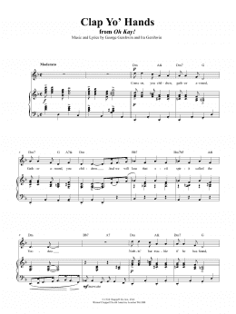 page one of Clap Yo' Hands (Piano, Vocal & Guitar Chords (Right-Hand Melody))