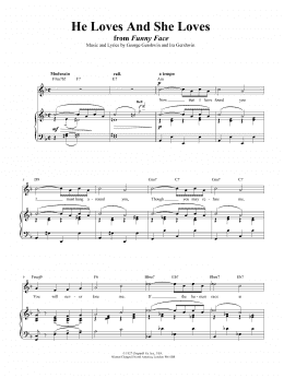 page one of He Loves And She Loves (Piano, Vocal & Guitar Chords (Right-Hand Melody))