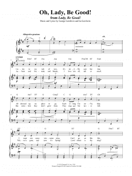 page one of Oh, Lady, Be Good (Piano, Vocal & Guitar Chords (Right-Hand Melody))