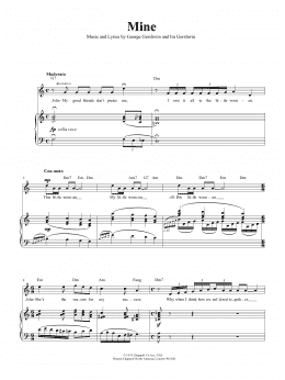 page one of Mine (Piano, Vocal & Guitar Chords (Right-Hand Melody))
