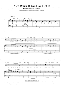 page one of Nice Work If You Can Get It (Piano, Vocal & Guitar Chords (Right-Hand Melody))