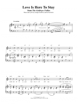 page one of Love Is Here To Stay (Piano, Vocal & Guitar Chords (Right-Hand Melody))