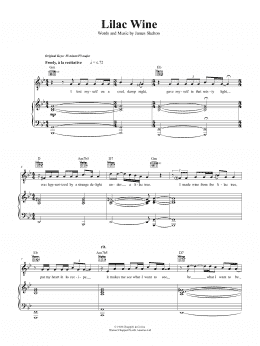 page one of Lilac Wine (Piano, Vocal & Guitar Chords (Right-Hand Melody))
