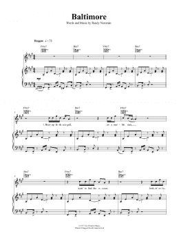 page one of Baltimore (Piano, Vocal & Guitar Chords (Right-Hand Melody))