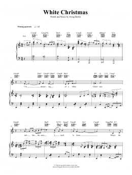 page one of White Christmas (Piano, Vocal & Guitar Chords (Right-Hand Melody))