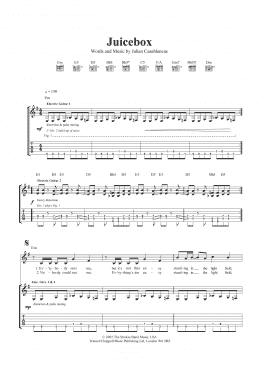 page one of Juicebox (Guitar Tab)