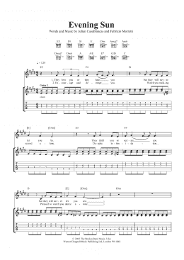 page one of Evening Sun (Guitar Tab)