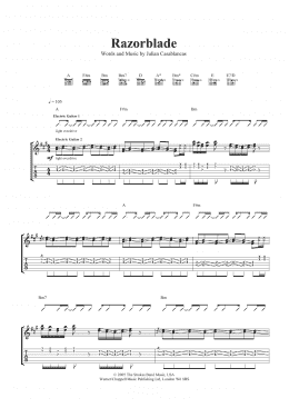 page one of Razorblade (Guitar Tab)
