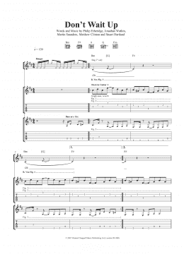page one of Don't Wait Up (Guitar Tab)