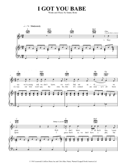 page one of I Got You Babe (Piano, Vocal & Guitar Chords (Right-Hand Melody))