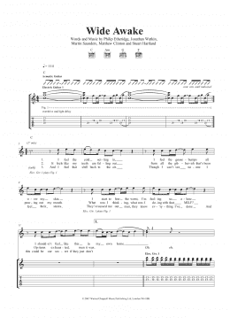 page one of Wide Awake (Guitar Tab)