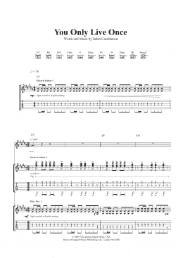page one of You Only Live Once (Guitar Tab)