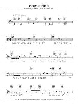 page one of Heaven Help (Lead Sheet / Fake Book)
