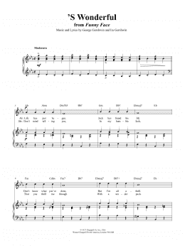 page one of 'S Wonderful (Piano, Vocal & Guitar Chords (Right-Hand Melody))