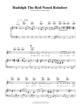 page one of Rudolph The Red Nosed Reindeer (Piano, Vocal & Guitar Chords (Right-Hand Melody))