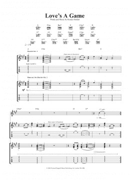 page one of Love's A Game (Guitar Tab)