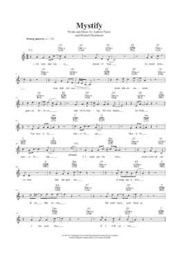 page one of Mystify (Lead Sheet / Fake Book)