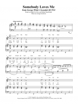 page one of Somebody Loves Me (Piano, Vocal & Guitar Chords (Right-Hand Melody))
