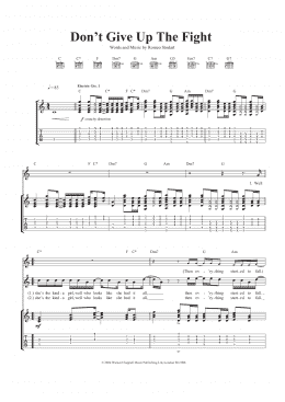 page one of Don't Give Up The Fight (Guitar Tab)