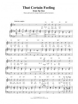 page one of That Certain Feeling (Piano, Vocal & Guitar Chords (Right-Hand Melody))