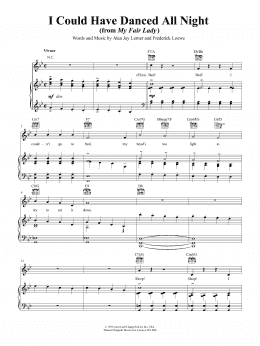page one of I Could Have Danced All Night (from My Fair Lady) (Piano, Vocal & Guitar Chords (Right-Hand Melody))