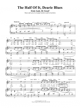 page one of The Half Of It, Dearie Blues (Piano, Vocal & Guitar Chords (Right-Hand Melody))