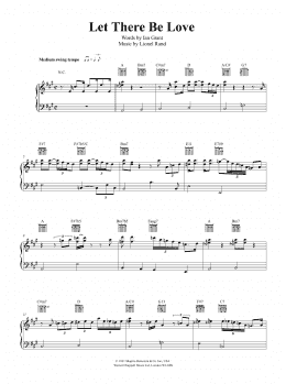 page one of Let There Be Love (Piano, Vocal & Guitar Chords (Right-Hand Melody))