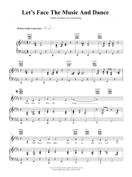 page one of Let's Face The Music And Dance (Piano, Vocal & Guitar Chords (Right-Hand Melody))