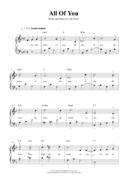 page one of All Of You (Piano, Vocal & Guitar Chords (Right-Hand Melody))