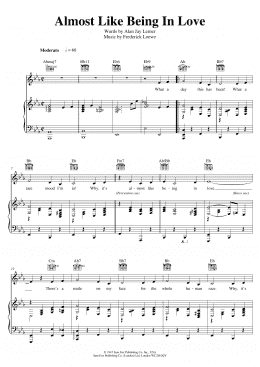 page one of Almost Like Being In Love (Piano, Vocal & Guitar Chords (Right-Hand Melody))