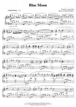 page one of Blue Moon (Piano Solo)