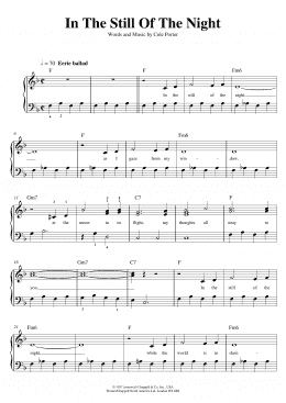 page one of In The Still Of The Night (Easy Piano)