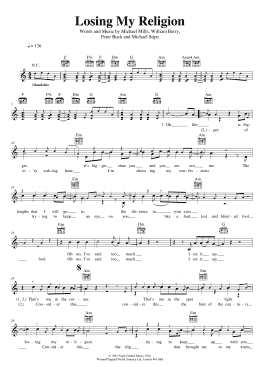 page one of Losing My Religion (Lead Sheet / Fake Book)